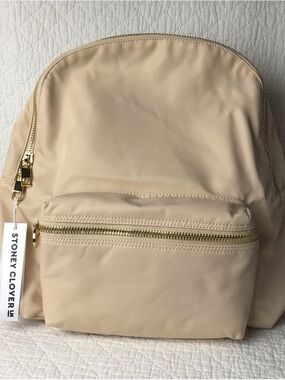 Stoney Clover Lane Classic Backpack Nylon One SZ Sand NWT
